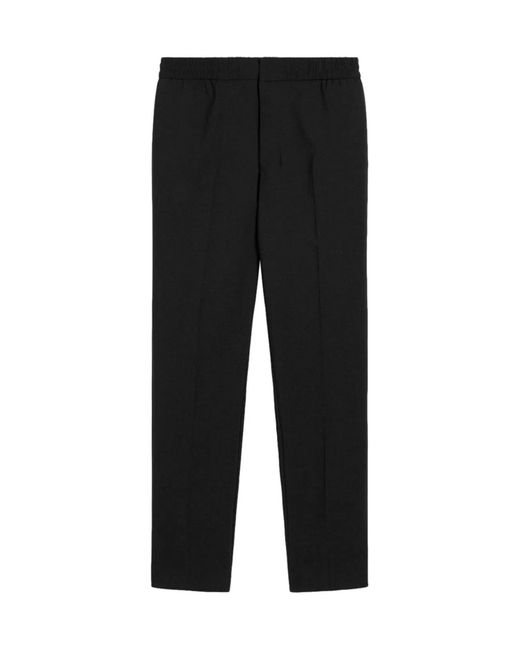 AMI Black Straight-Leg Tailored Pants for men