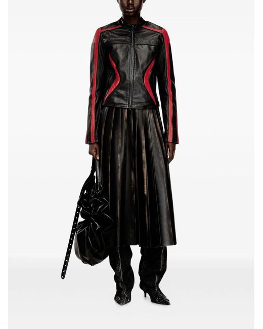 DIESEL Black Polyester Polyurethane Skirt