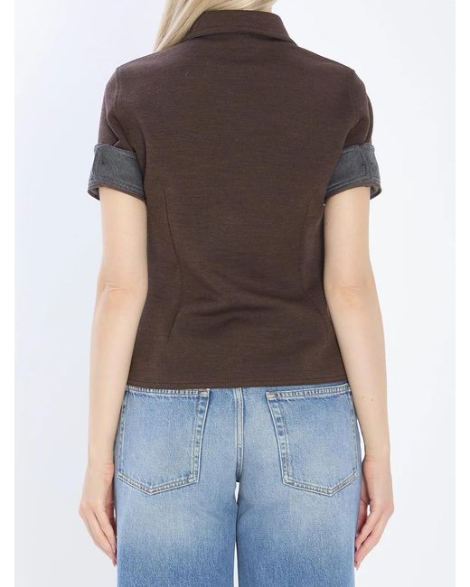 Gucci Black Cotton And Wool Jersey Shirt