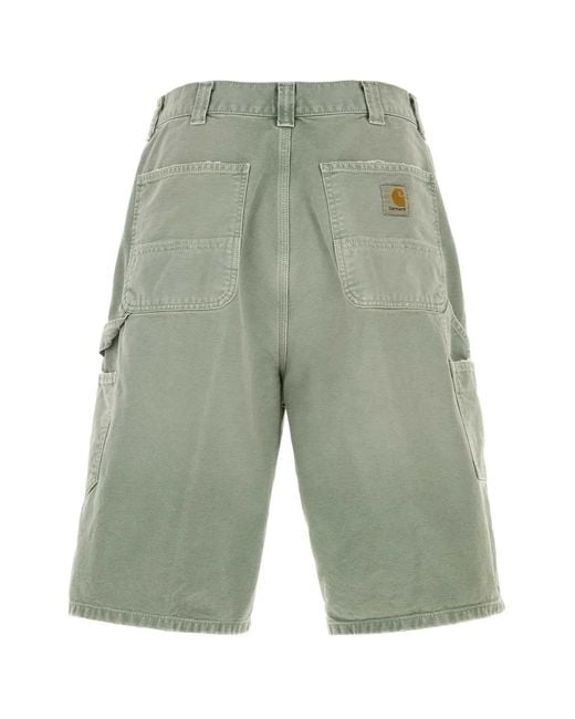 Carhartt Green Og Double Knee Short 'Dearborn' Canvas for men