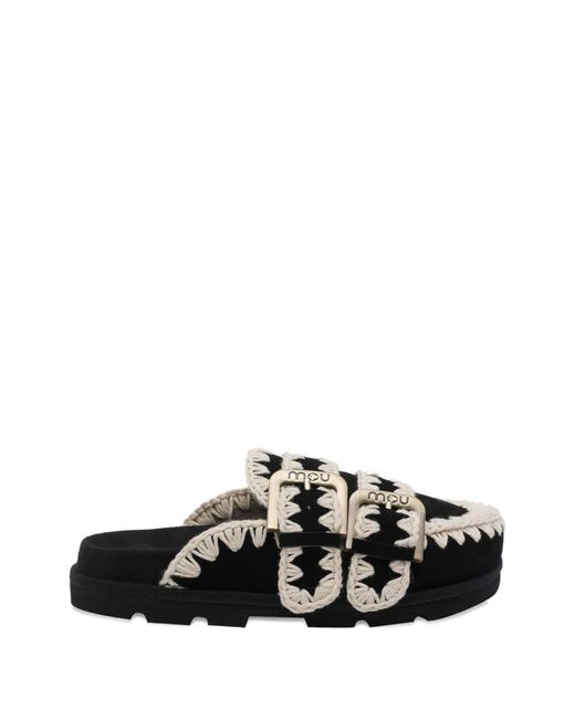 Mou Black Bio Low Slippers