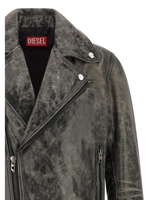 DIESEL Black 'L-Eon-Cjcm' Jacket for men