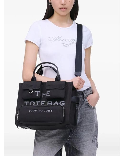 Marc Jacobs Black "The Tote Bag" Cargo Canvas Tote Bag