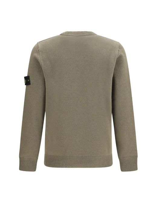 Stone Island Green Sweater Crewneck for men