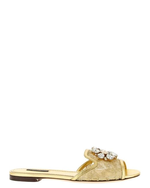 Dolce & Gabbana White Dolce & Gabbana 'Taormina' Sandals