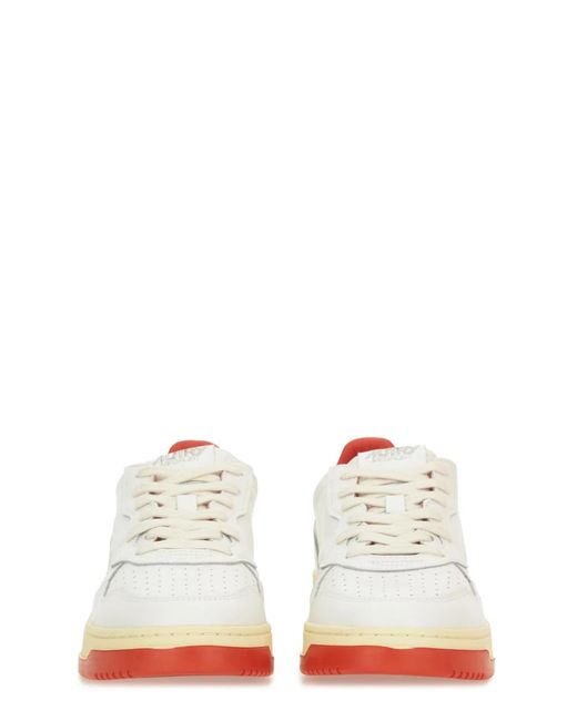 Autry X Maison Kitsune White "Medalist Low" Sneaker