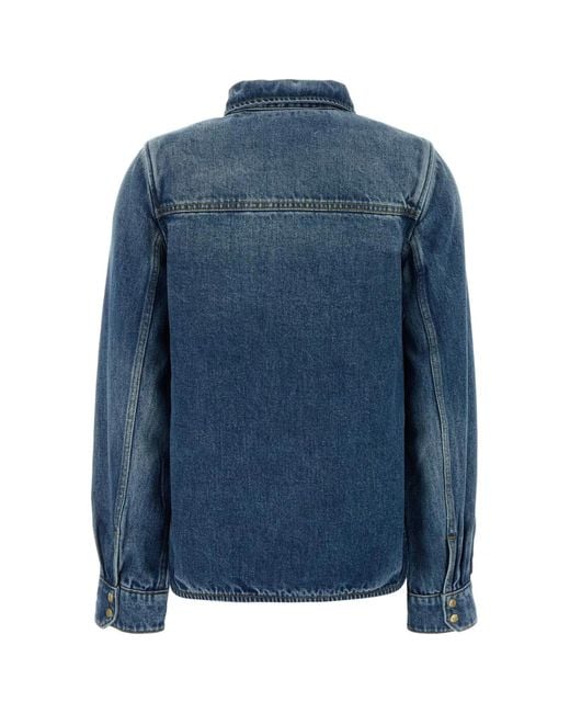 Ganni Blue Regular Solid Shirt