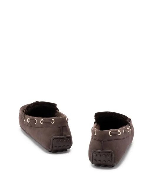 Tod's Brown Nubuck Leather Tie Shoes