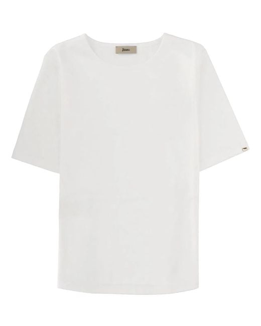 Herno White Split T-Shirt
