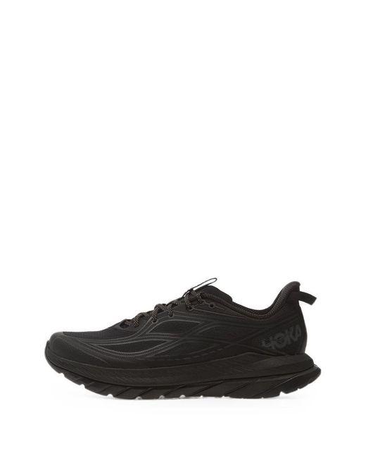 Hoka One One Black Hoka Polyamide Rubber Shoes for men