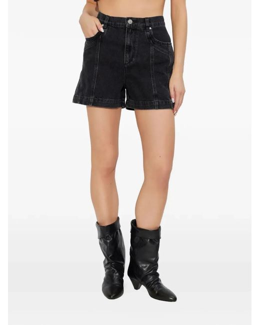 Isabel Marant Black Faded Cotton Pants