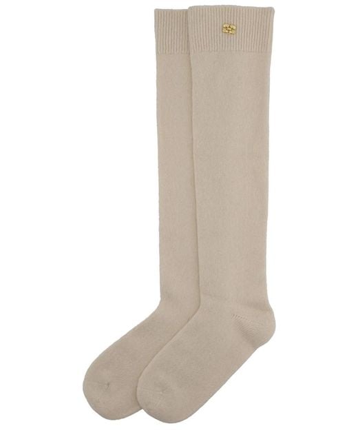 Ganni White Wool Socks