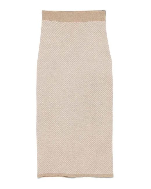 Fendi Natural Micro Ffskirt