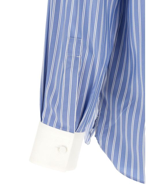 Tom Ford Blue Animal Print Collar Shirt for men
