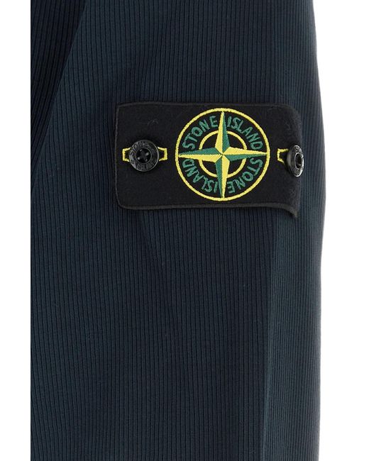 Stone Island Blue Hoodie Sweater for men