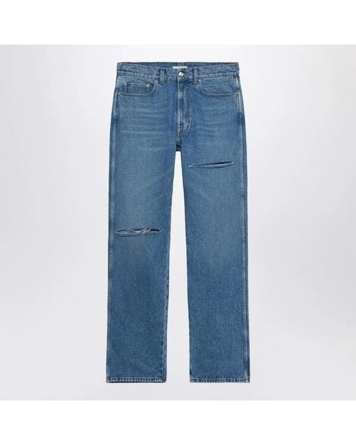 1989 STUDIO Blue Regular Denim Pants for men