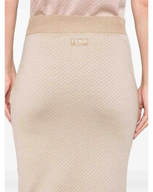 Fendi Natural Micro Ffskirt