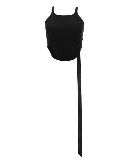 Rick Owens Black Cotton Tops
