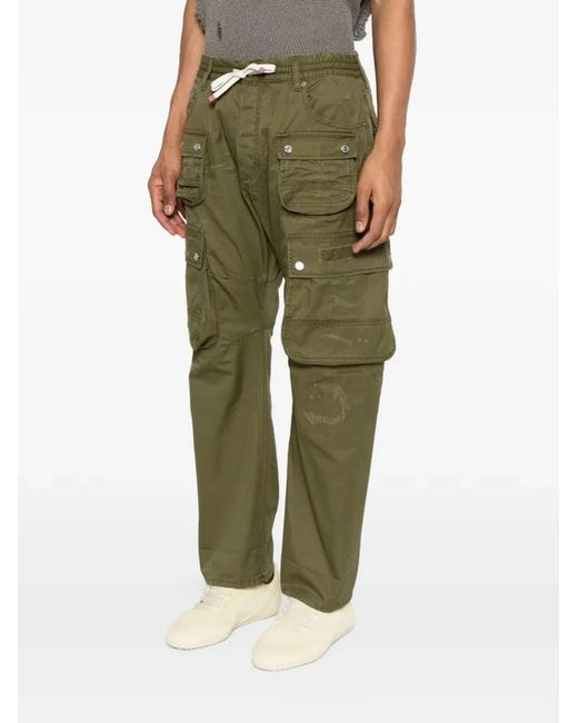 DSquared² Green Dsquared Kawaii Pocket Drawstring Trousers for men