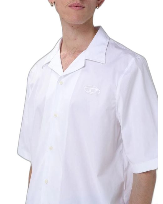 DIESEL White Mini Shirt for men