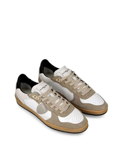 Philippe Model Brown Philippe Model Off Calf Leather Shoes for men