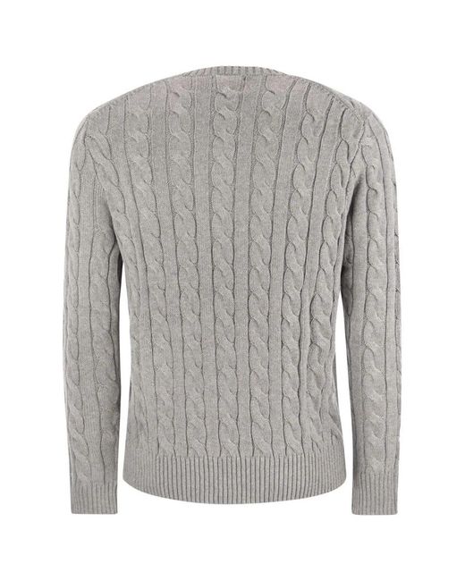 Polo Ralph Lauren Gray Plaited Cotton Jersey for men
