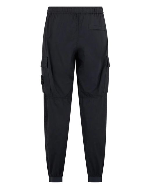 Stone Island Blue Cotton Cargo Pants for men