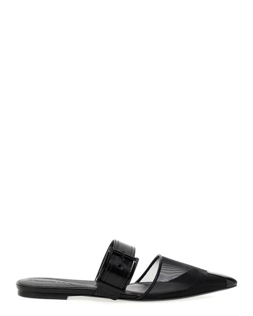 McQueen Black Shoe Fabric S.Leathe Mini./Box