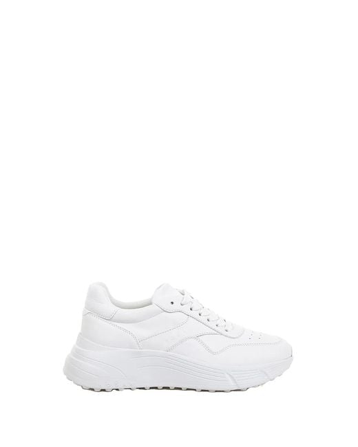 Hogan White Hi-Fi Platform Leather Sneaker