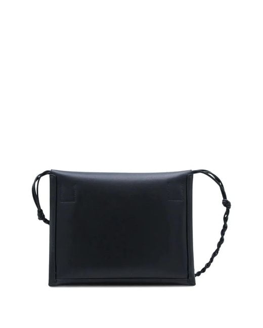 Jil Sander Black "Tangle Flat" Medium Bag for men