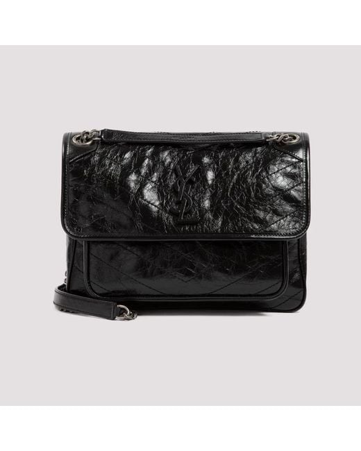 Saint Laurent Black Niki Quilted Leather Shoulder Bag