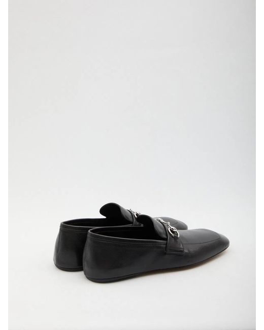 Gucci Black Horsebit Leather Loafers for men