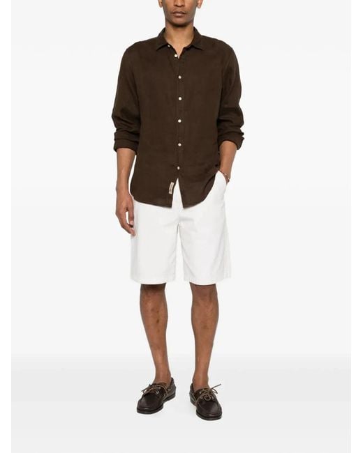 Woolrich Brown Linen Shirt for men