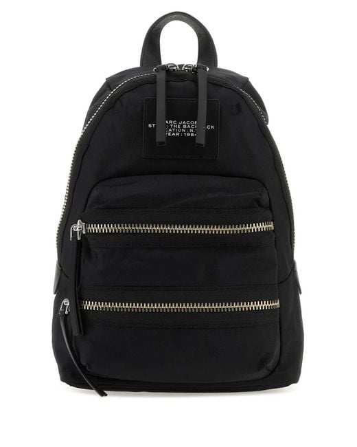 Marc Jacobs Black Nylon The Biker Medium Backpack