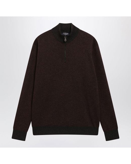 Loro Piana Black Roadster Cashmere Jumper for men