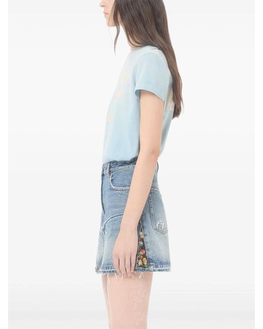 Valentino Blue Logo-Print T-Shirt