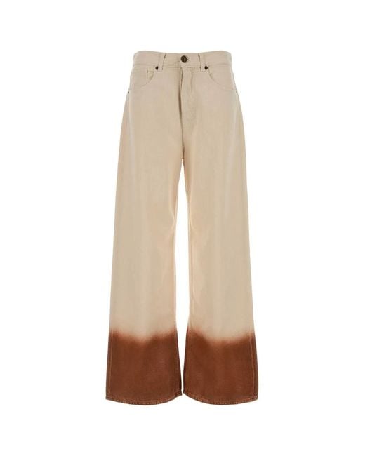 Alanui Natural Shades Of Eden Denim Pants