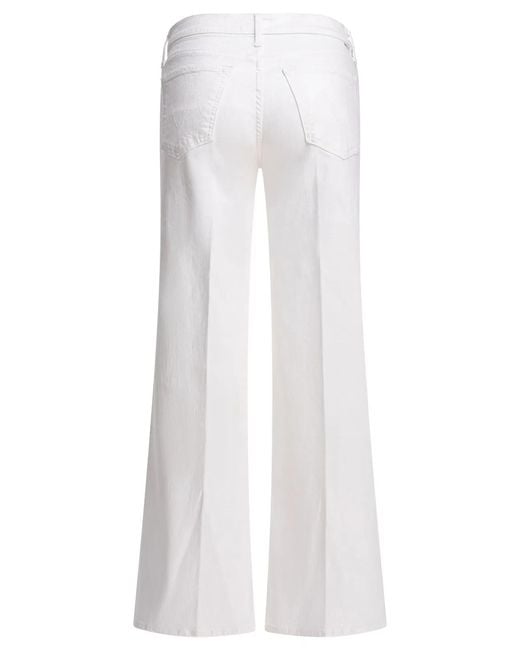Mother White "The Twister Sneak" Jeans