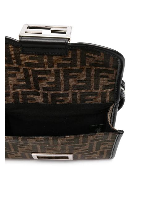 Fendi Black Baguette Double Fabric Shoulder Bag for men
