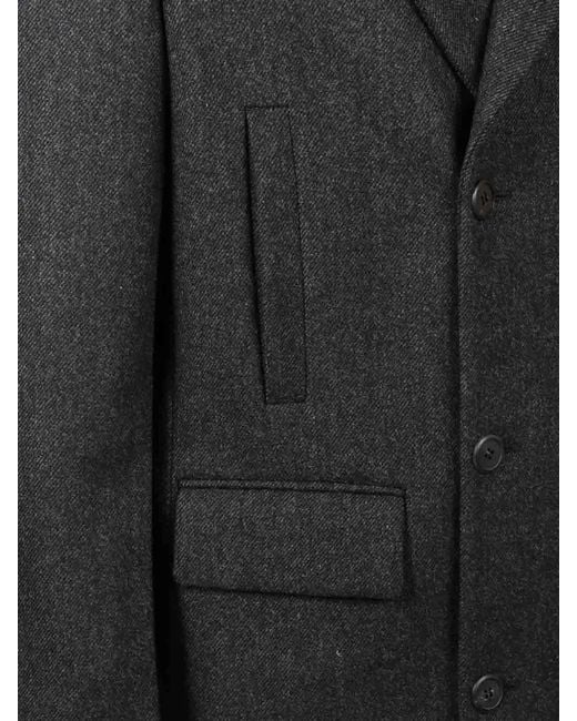 Prada Black Wool Coat for men