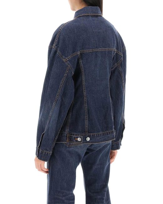 Balenciaga Blue Dark Denim Hourglass Jacket
