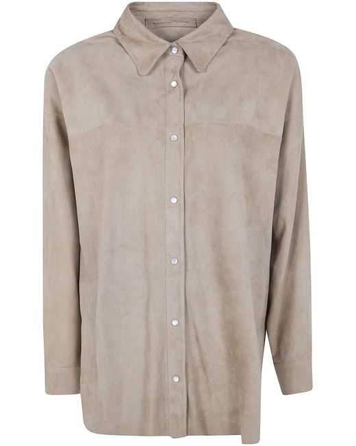 Salvatore Santoro Gray Fringes Shirt