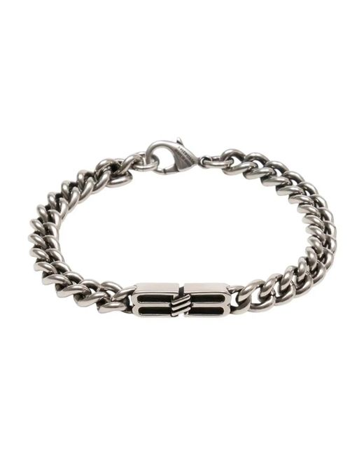 Balenciaga Metallic Bb Icon Bracelet