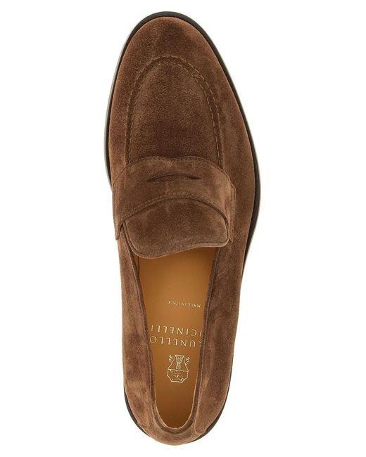 Brunello Cucinelli Brown 'Penny Loafer' Loafers for men