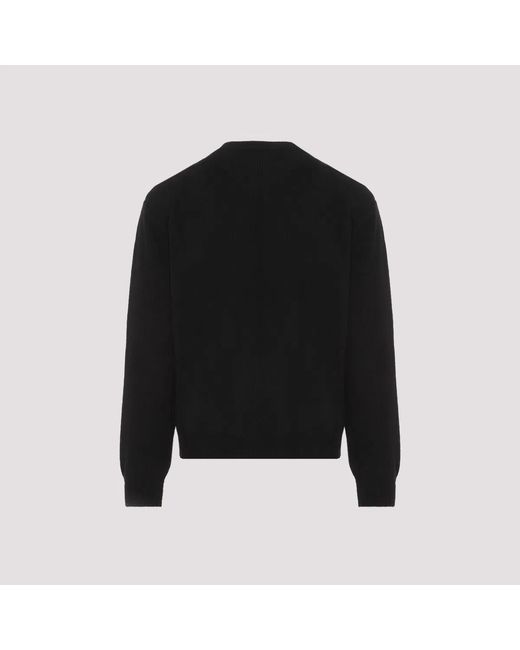 Jil Sander Black Wool-Blend Pullover for men
