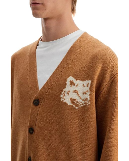 Maison Kitsuné Brown Maison Kitsuné Wool Clothing Sweaters for men