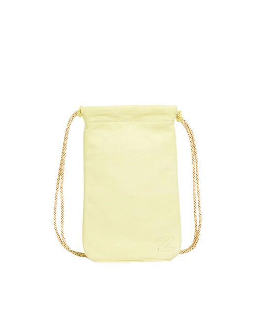 Zimmermann Yellow Logo Leather Pouch Crossbody Bag