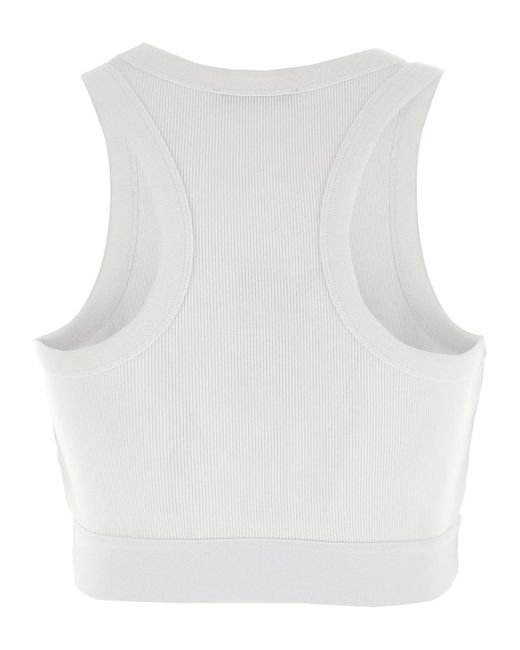 Givenchy White Crop Tank Top