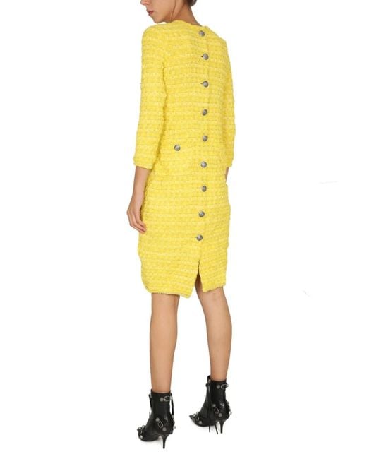 Balenciaga Yellow Back-To-Front Short Dress