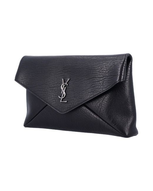 Saint Laurent Black Pochette Envelope Cassandre Large for men